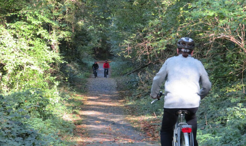 Fietsen in natuurgebied